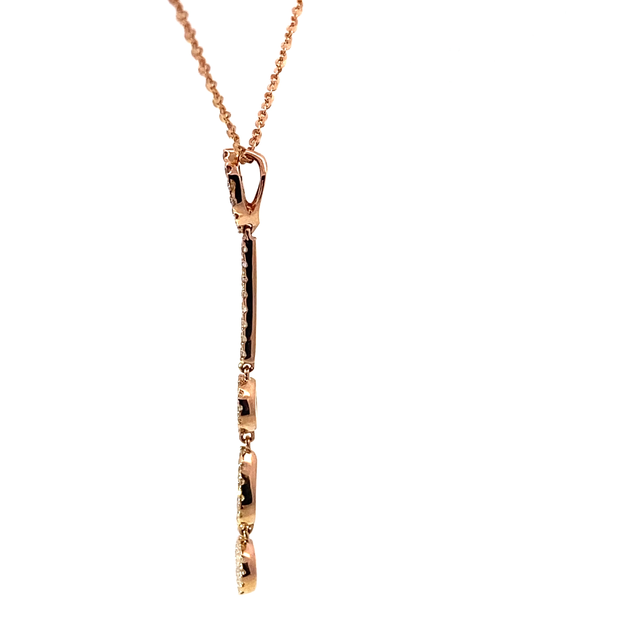 Brilliant Pendant with Chain 750 Rose Gold... Petit Jewellery with a lot of WOW