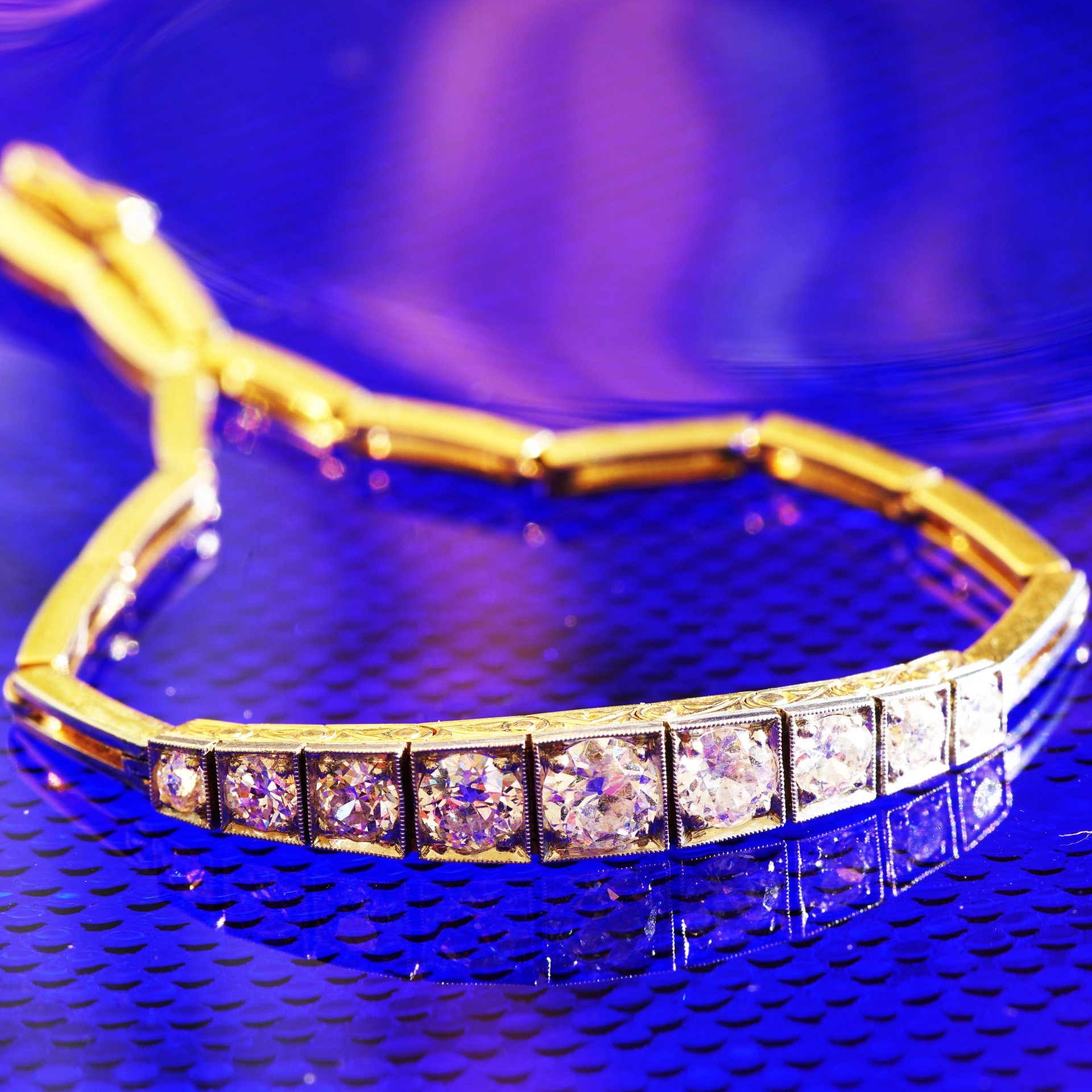 Brillant Armband Anfang 20 Jh. Platin Gold Art Deko phantastische Brillanten