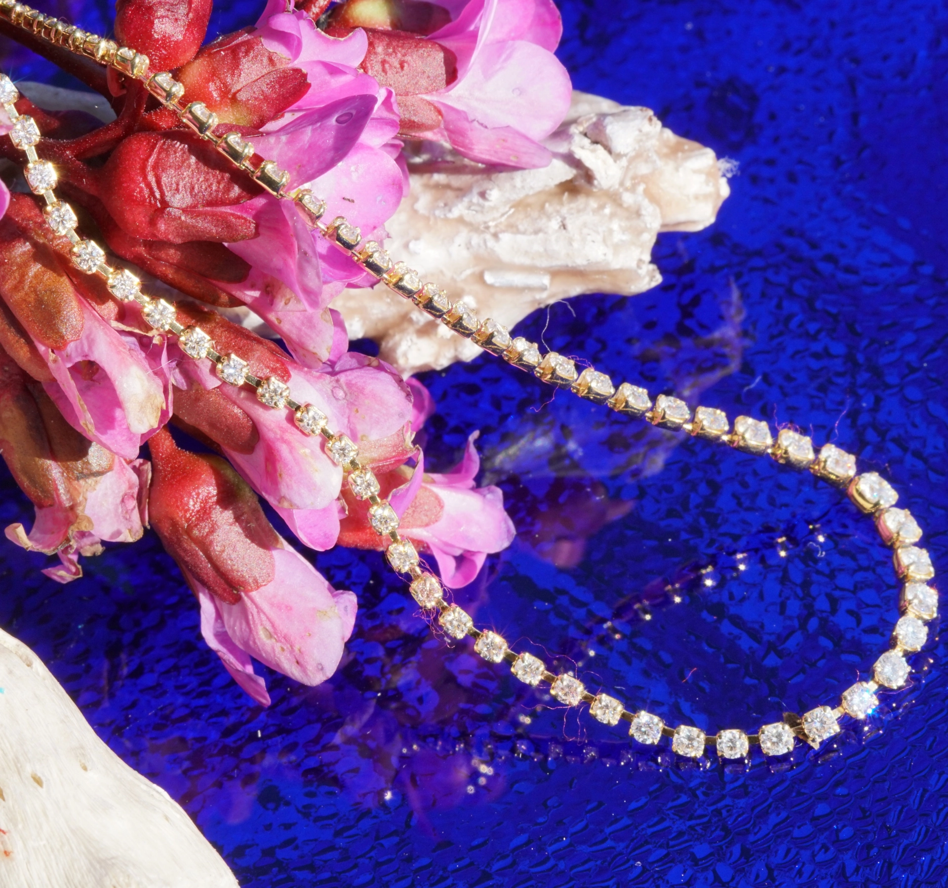 Collier Reviere BRILLANT 3 ct HOT DEAL 2-2.8 mm Gold 7,7 gramm