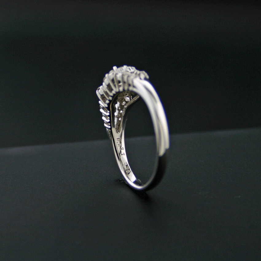 Brillant-Ring, 900/-Platin