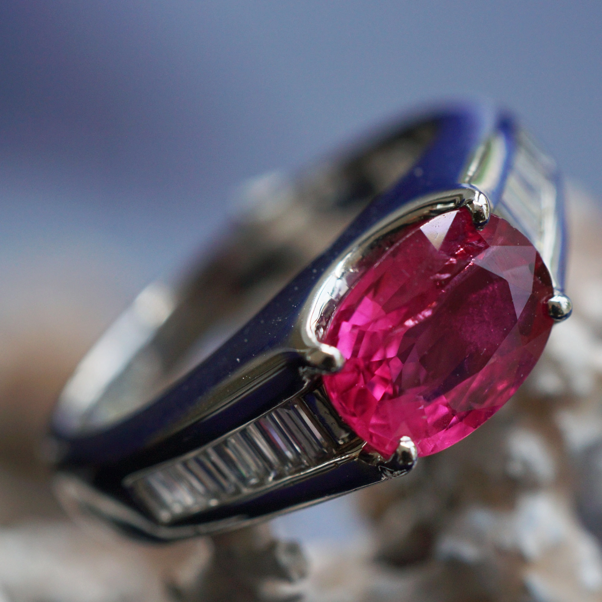 SON09940 Ruby Diamond Ring Platinium....Noblest among the Noble