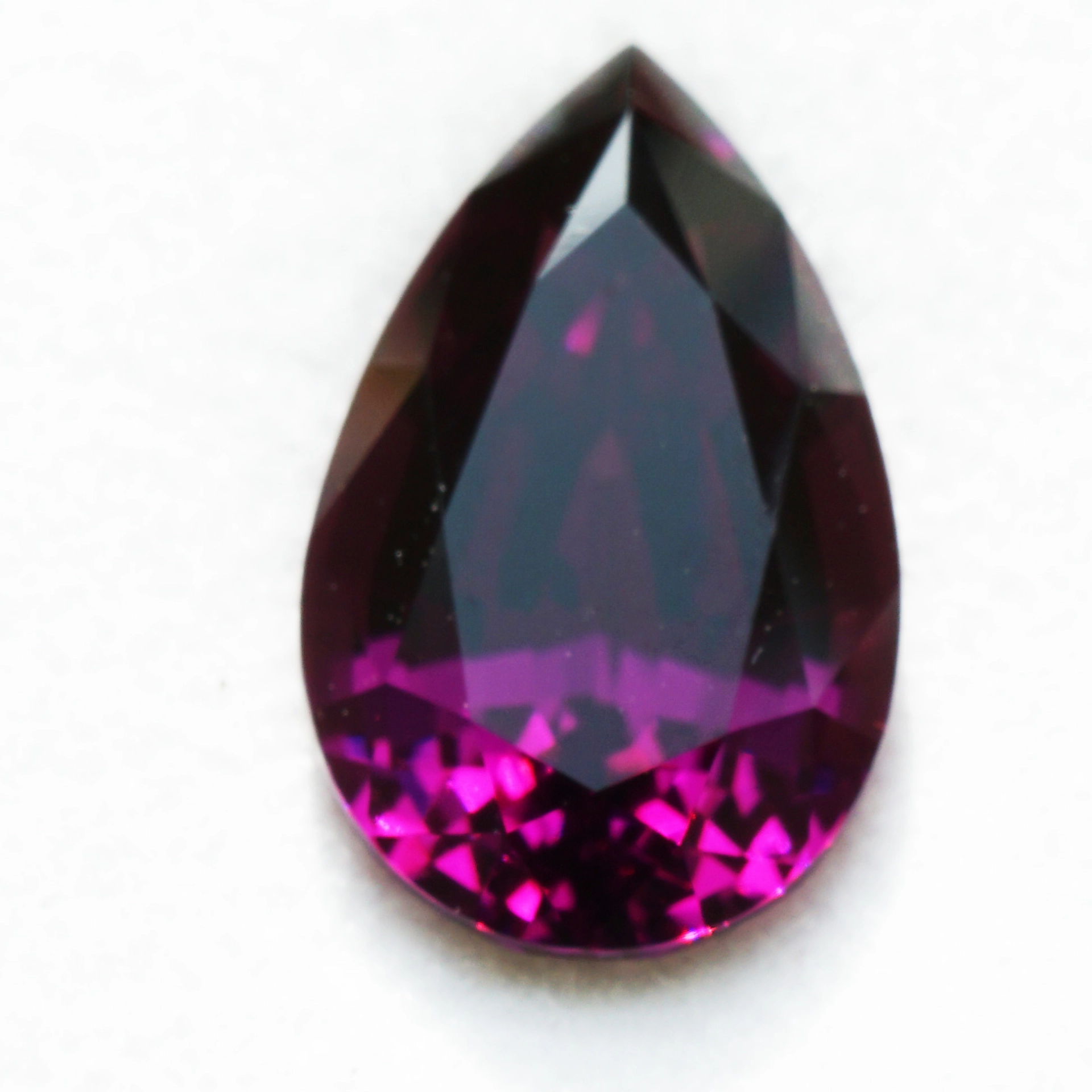 Rhodolite diamond ring 750 white gold, 4.74 ct, Mozambique AAA+ couldn't be better ...