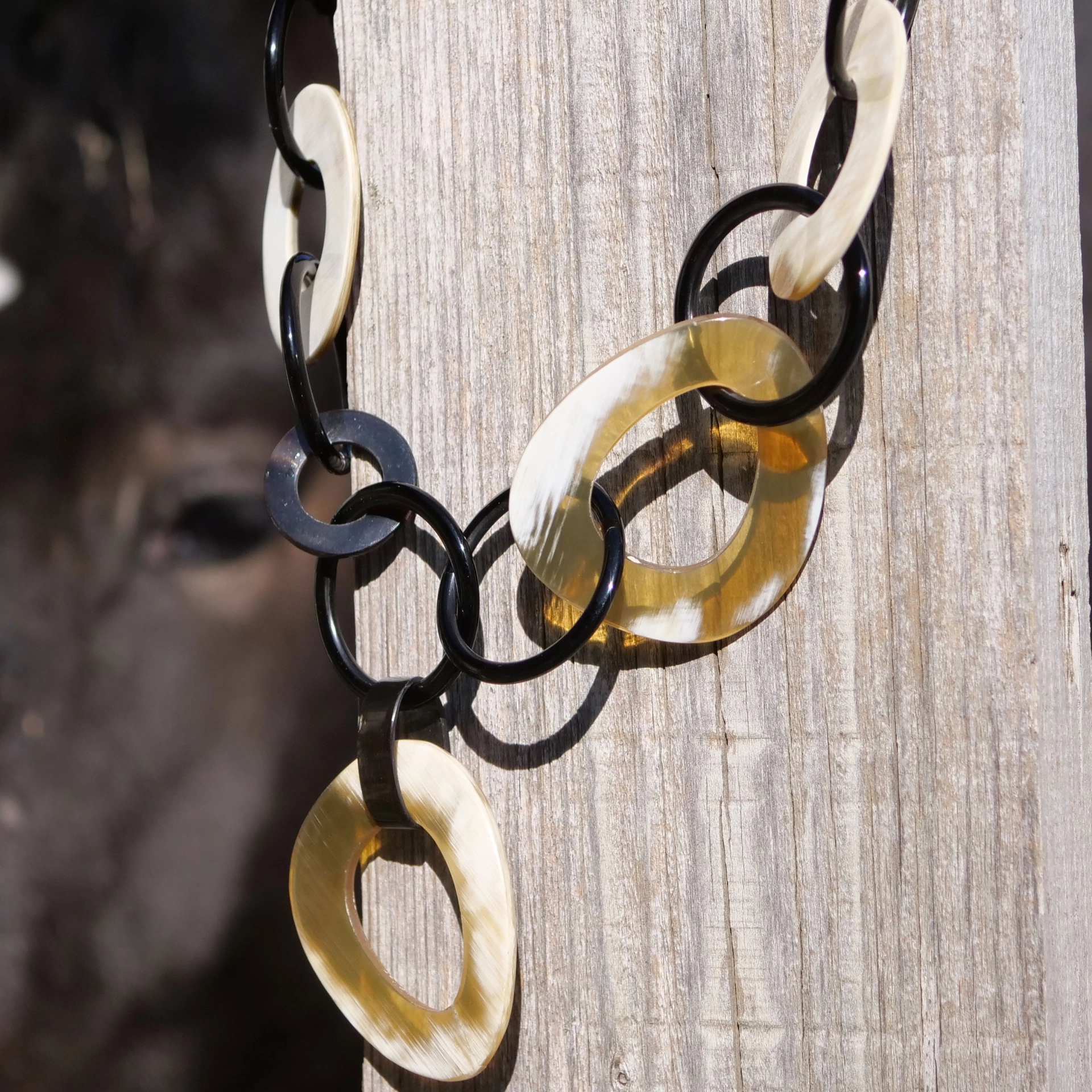 Horn Necklace...very chic....light and easy