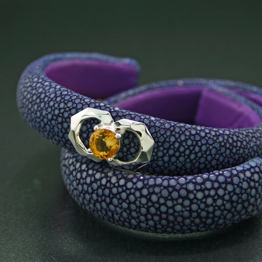 Citrine Stingray Bracelet 925 Silver