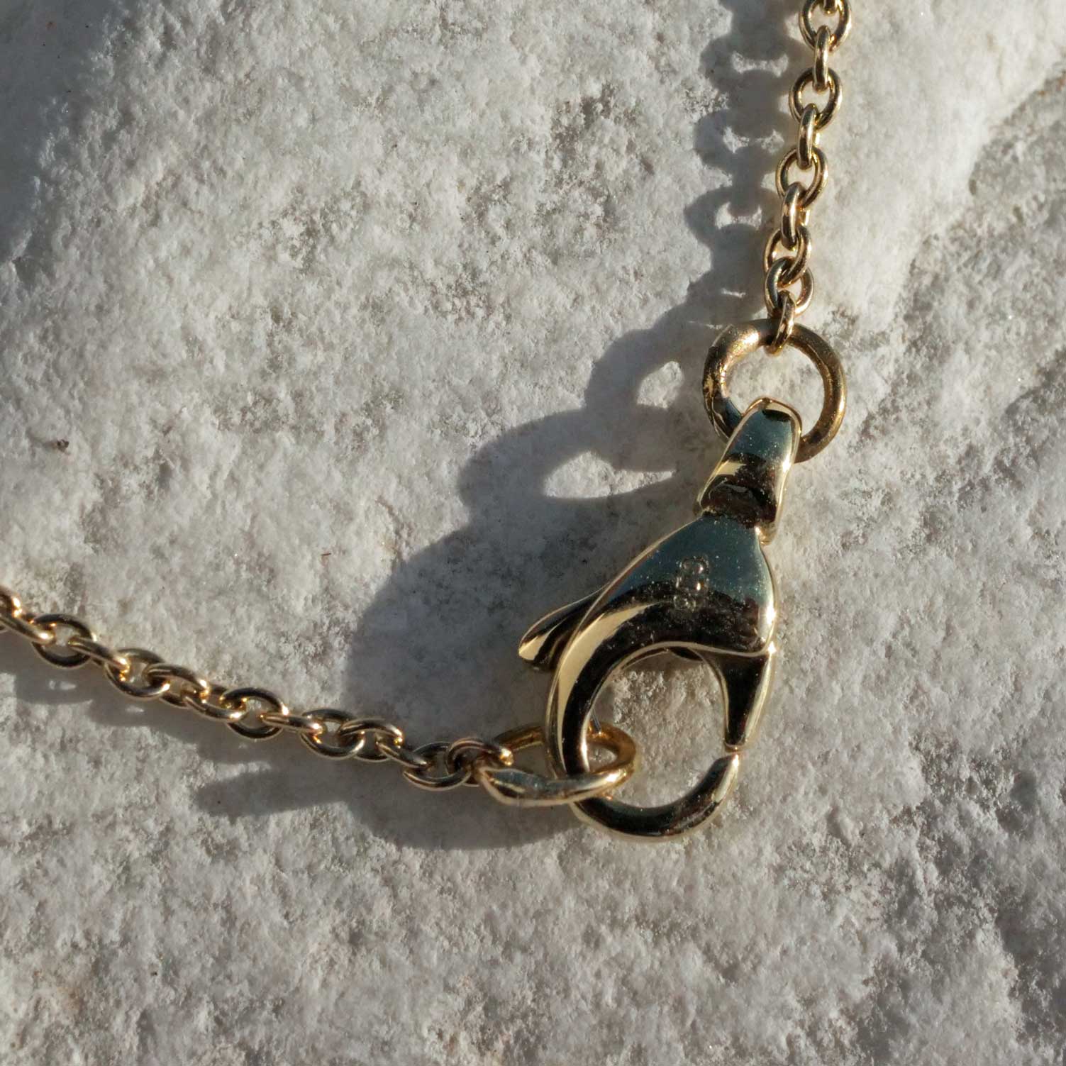 Brilliant Necklace by Silhouette Jewellery Pforzheim in 585 Yellow Gold 0.06 ct W SI