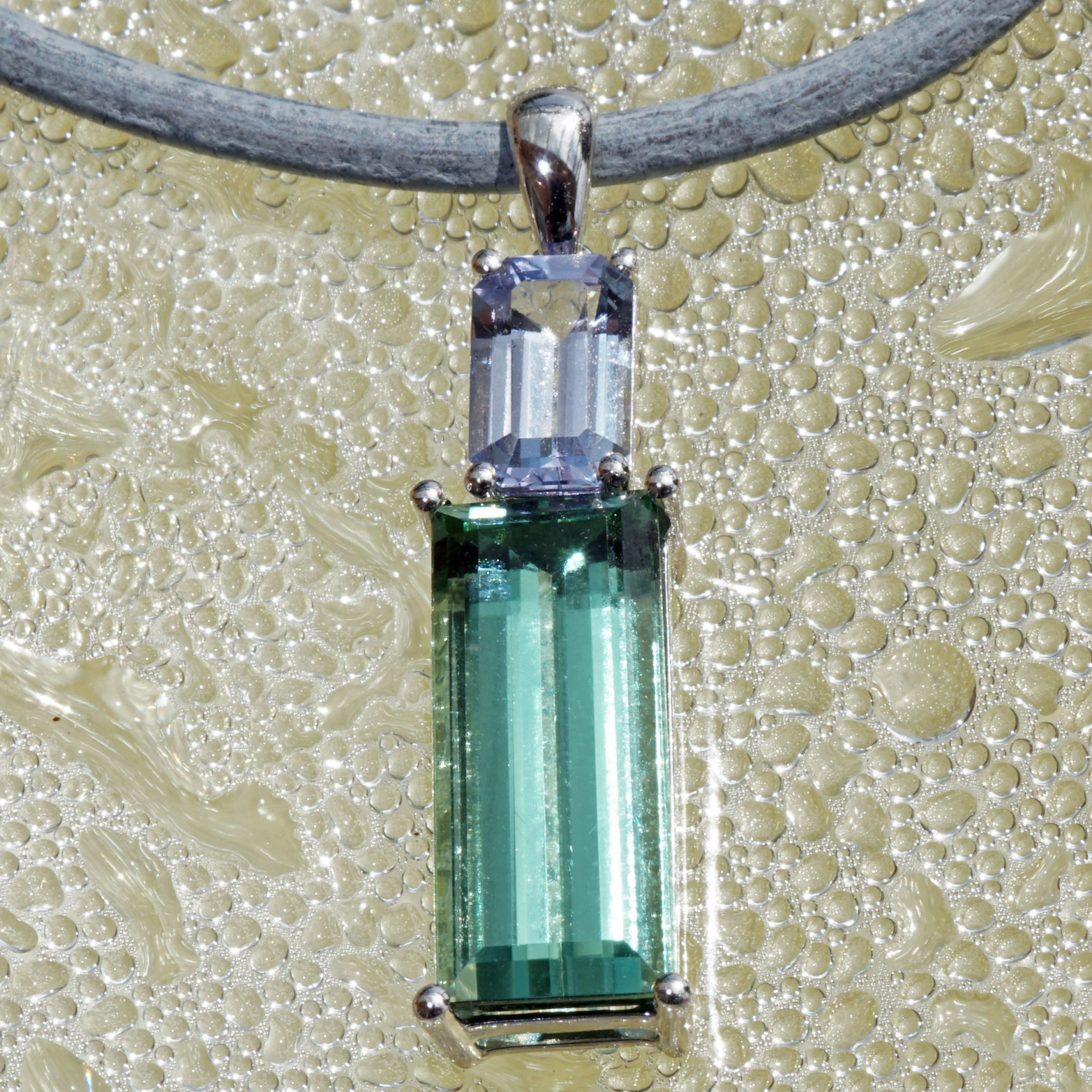 Turmalin Tansanite Brilliant Pendant...only best Colors combinated