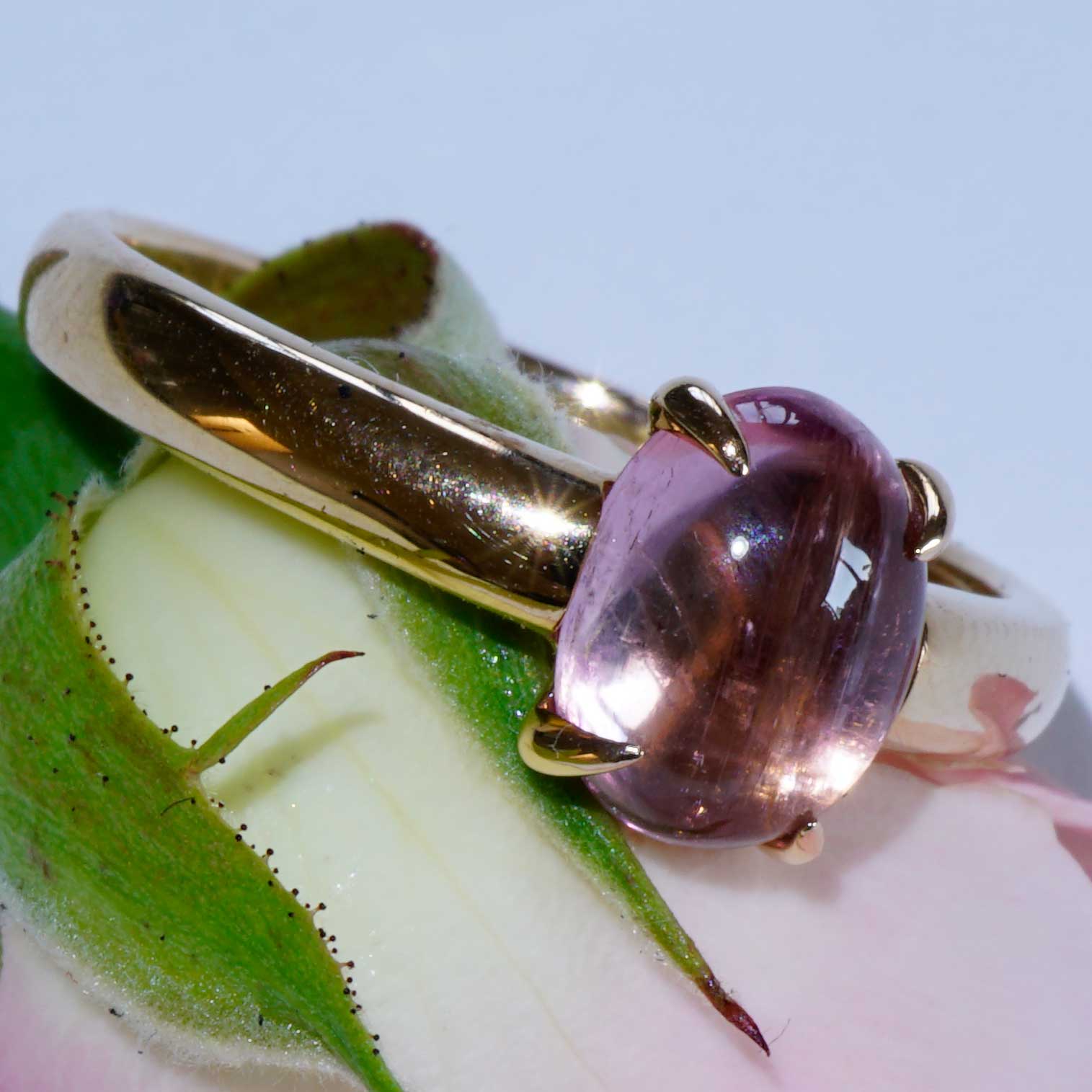 Tourmaline Ring 750 Rose Gold Pink.... sweet Temptation... made in Italy... High-Quality