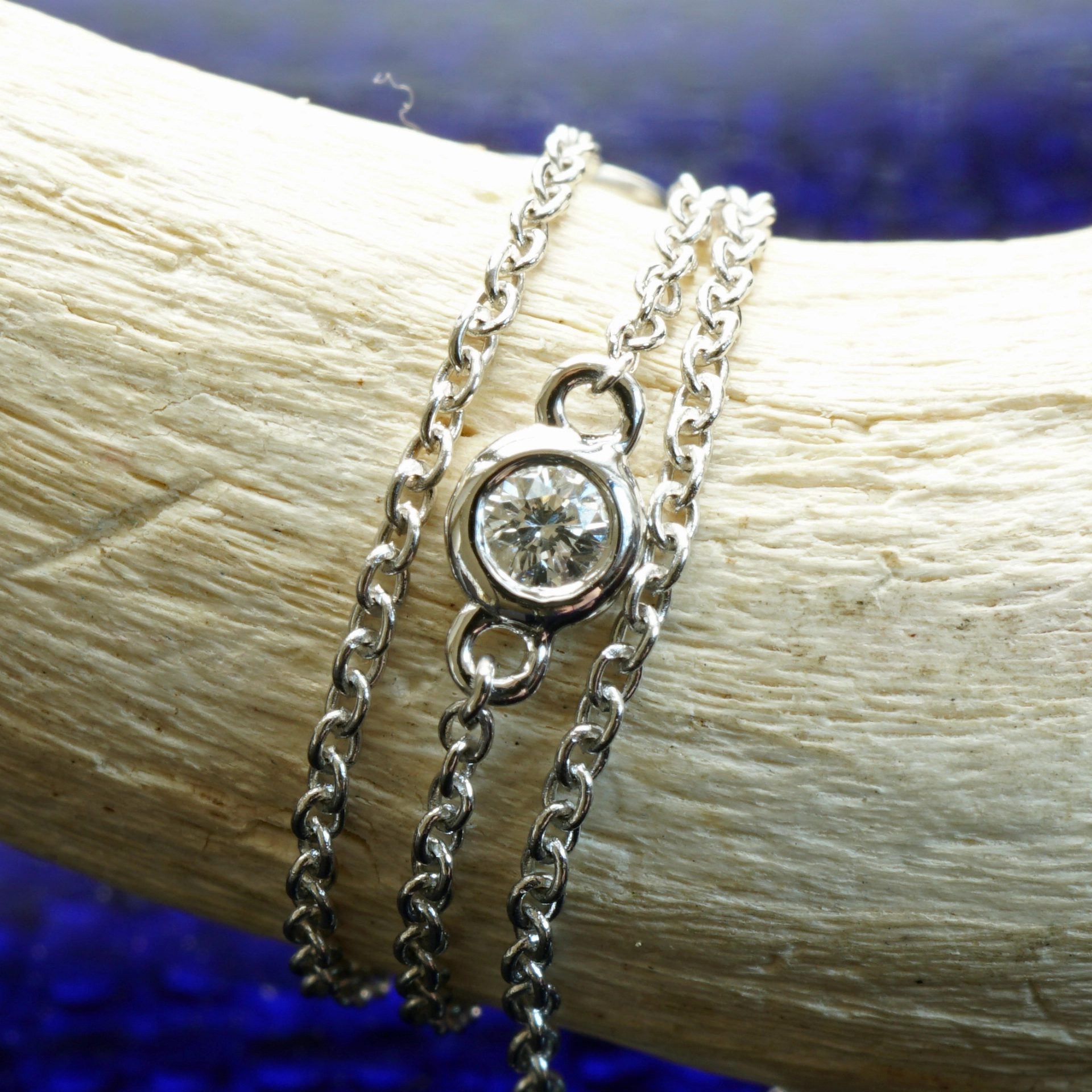Brillant Armband in 750er Weissgold 0.04 ct W VS...ideal auch zum Verlängern
