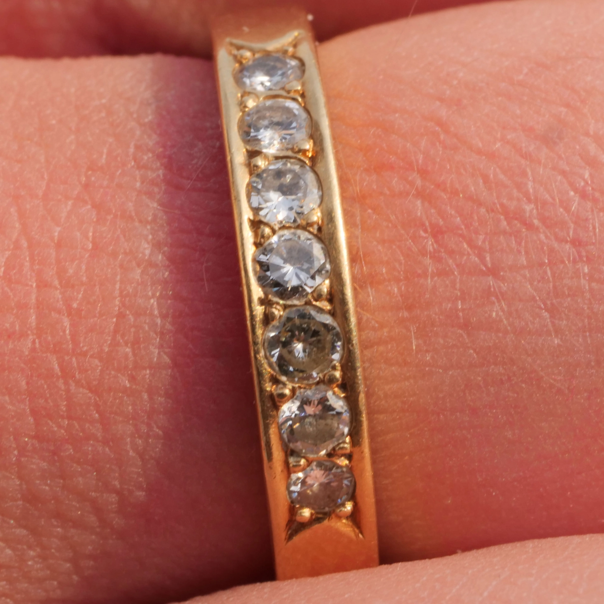 Brilliant Ring 18 kt Yellow Gold new and handmade 0.35 ct