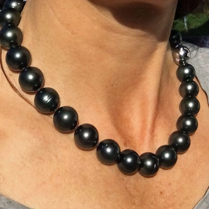 Bombastisch großes Tahiti-Zuchtperl-Collier-15-17 mm D.-47 cm lang