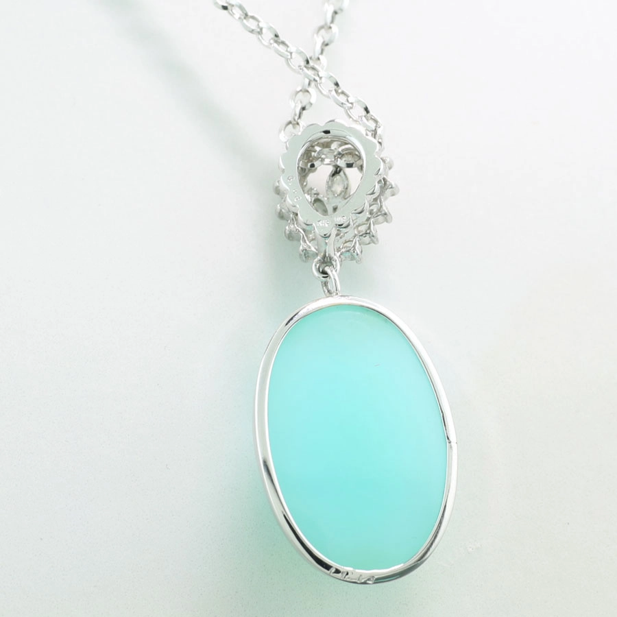 Seablue Achate Brilliant Necklace 18kt Whitegold