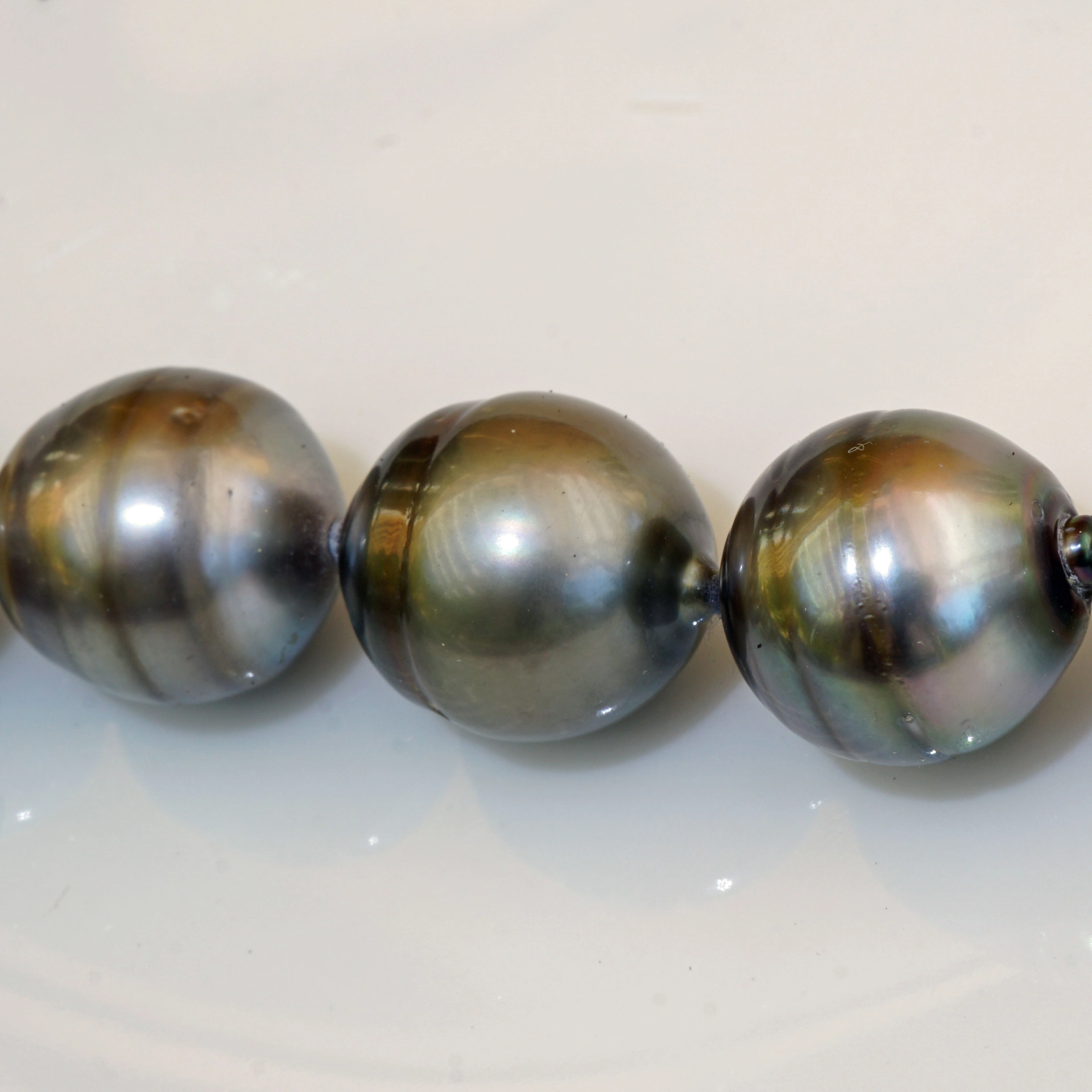 Representative Strand of baroque Tahiti cultured Pearls 12-15 mm