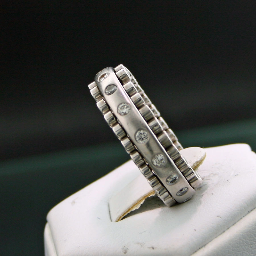 Drehbarer Memoire Ring-Vollschliffbrillanten-1.50 ct-750er-Gold