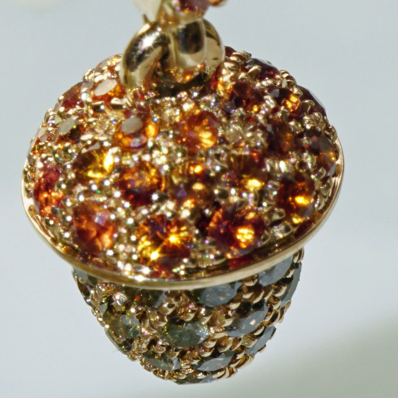 Diamond Saphire Drop Pendant 18 kt Rosegold.......sooo cute