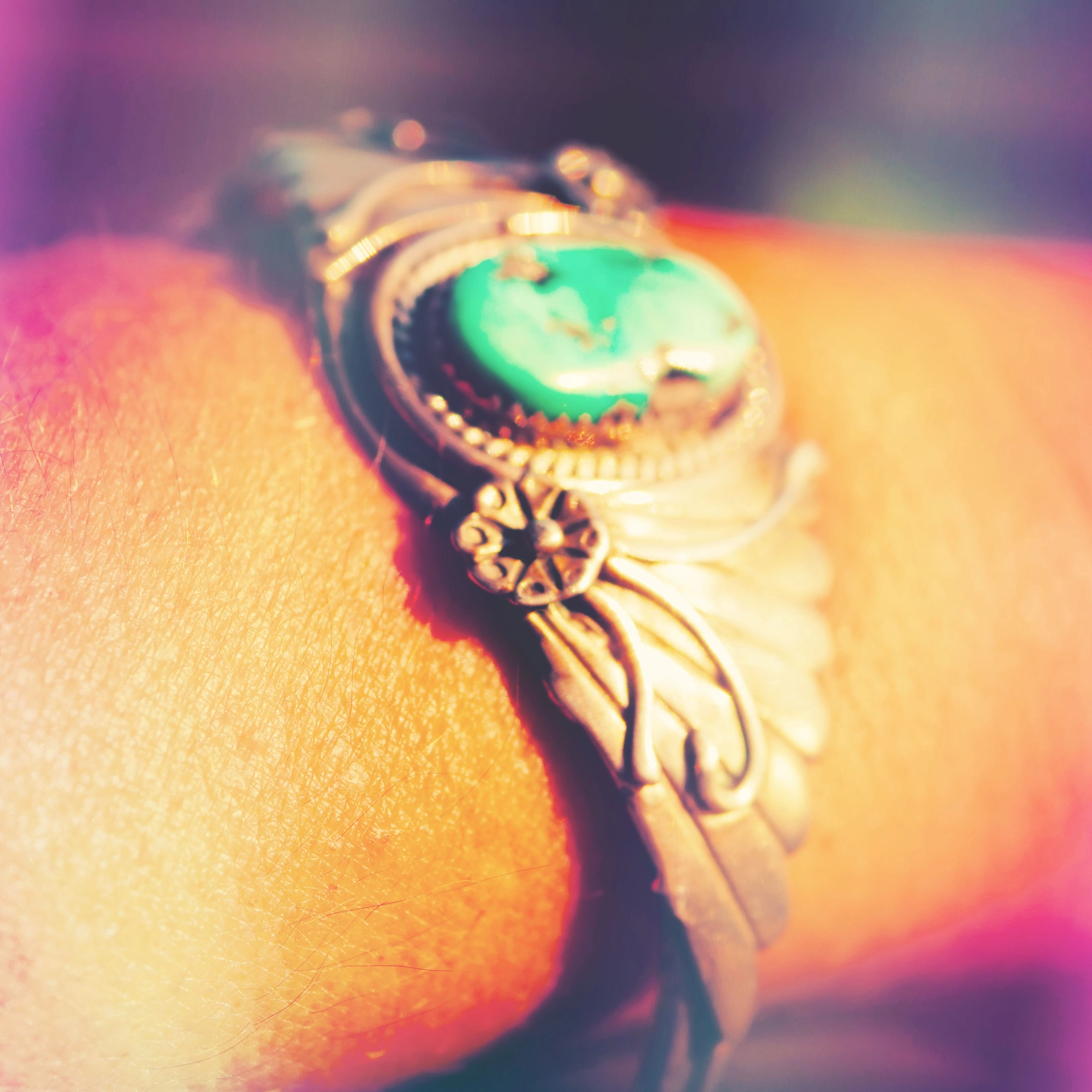 Bracelet Art Nouveau Style 925 Sterlingsilver Turquoise.......signed by Goldsmith