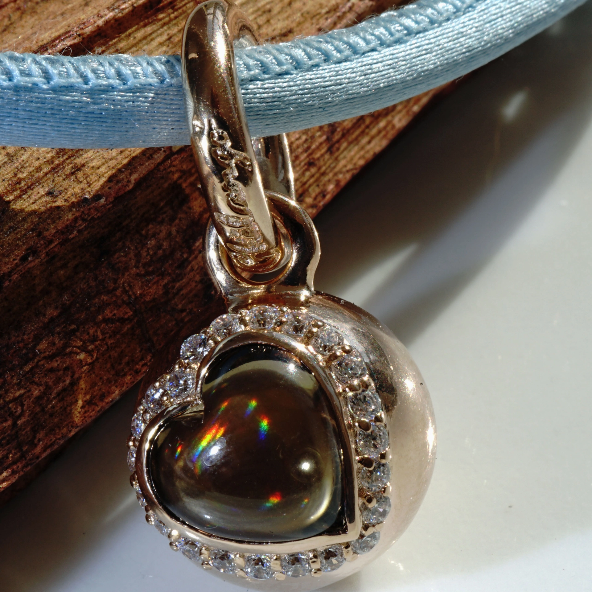 The best Silver Jewelery forever....Heartball with Smokey Quartz