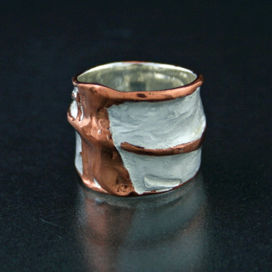 Avantgarde-Ring, 925/-Silber