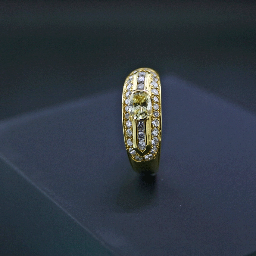 Brillant-Ring, 750/-GG.