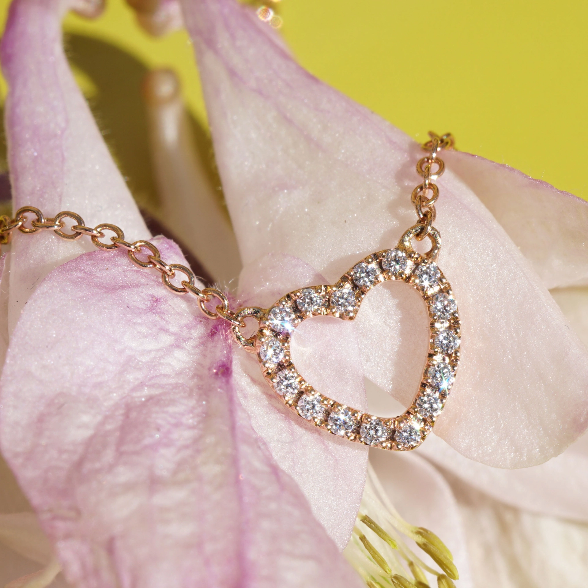 Brilliant Heart Necklace 750er Rose Gold