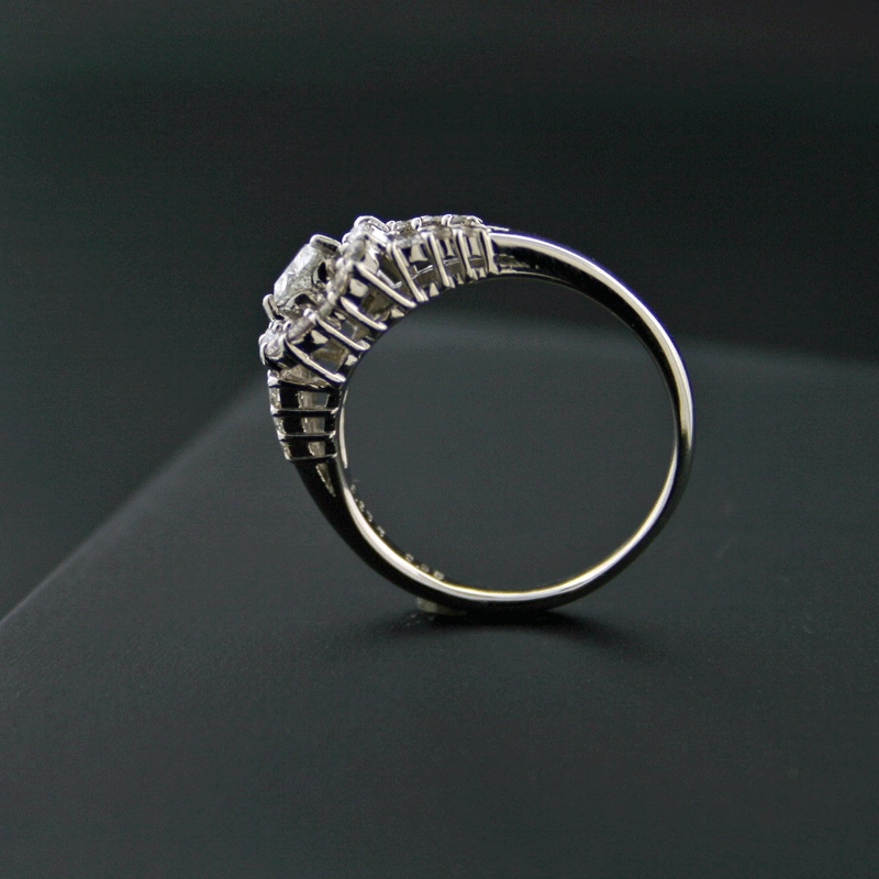 Brillant-Ring, 900/-Platin