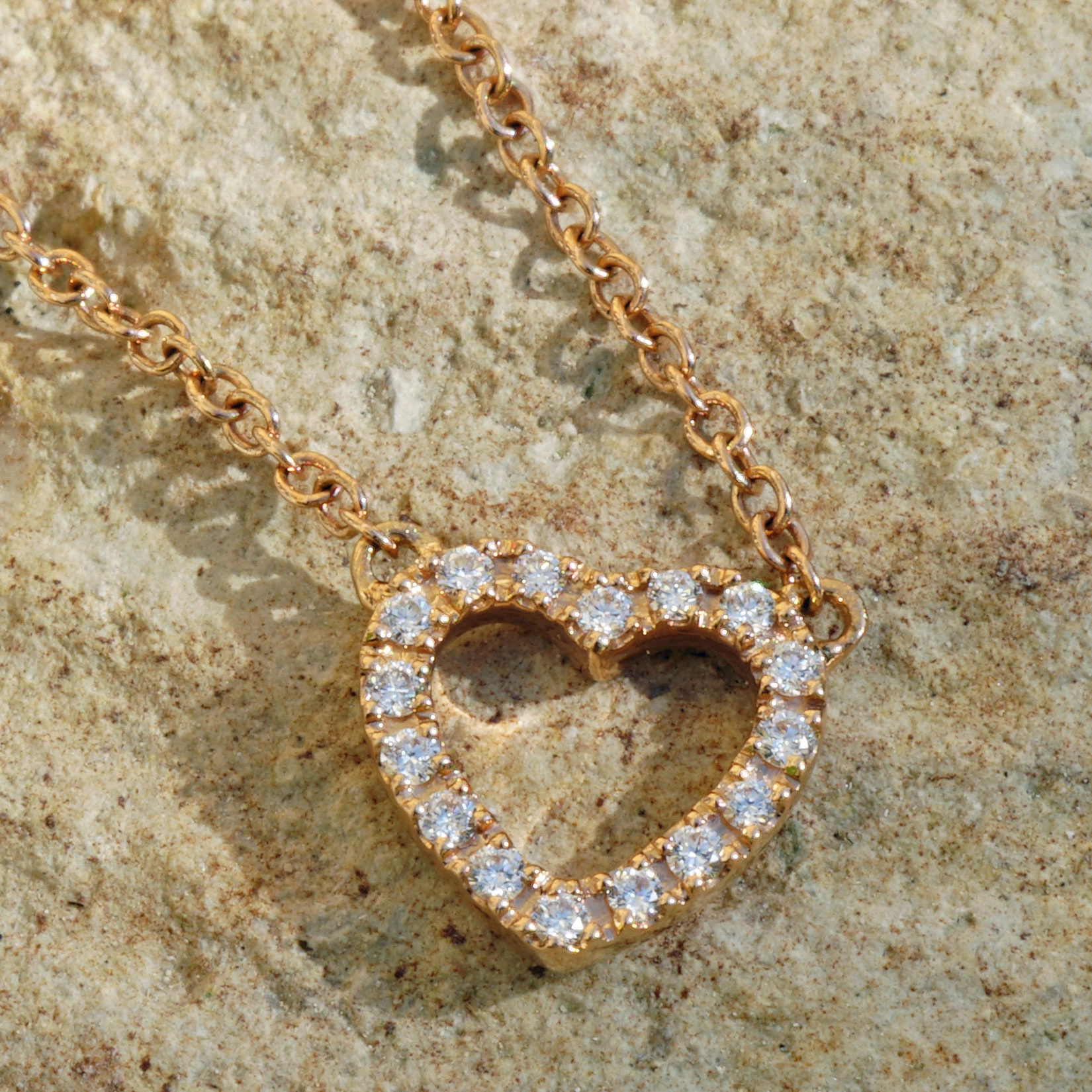 Brilliant Heart Necklace 750er Rose Gold