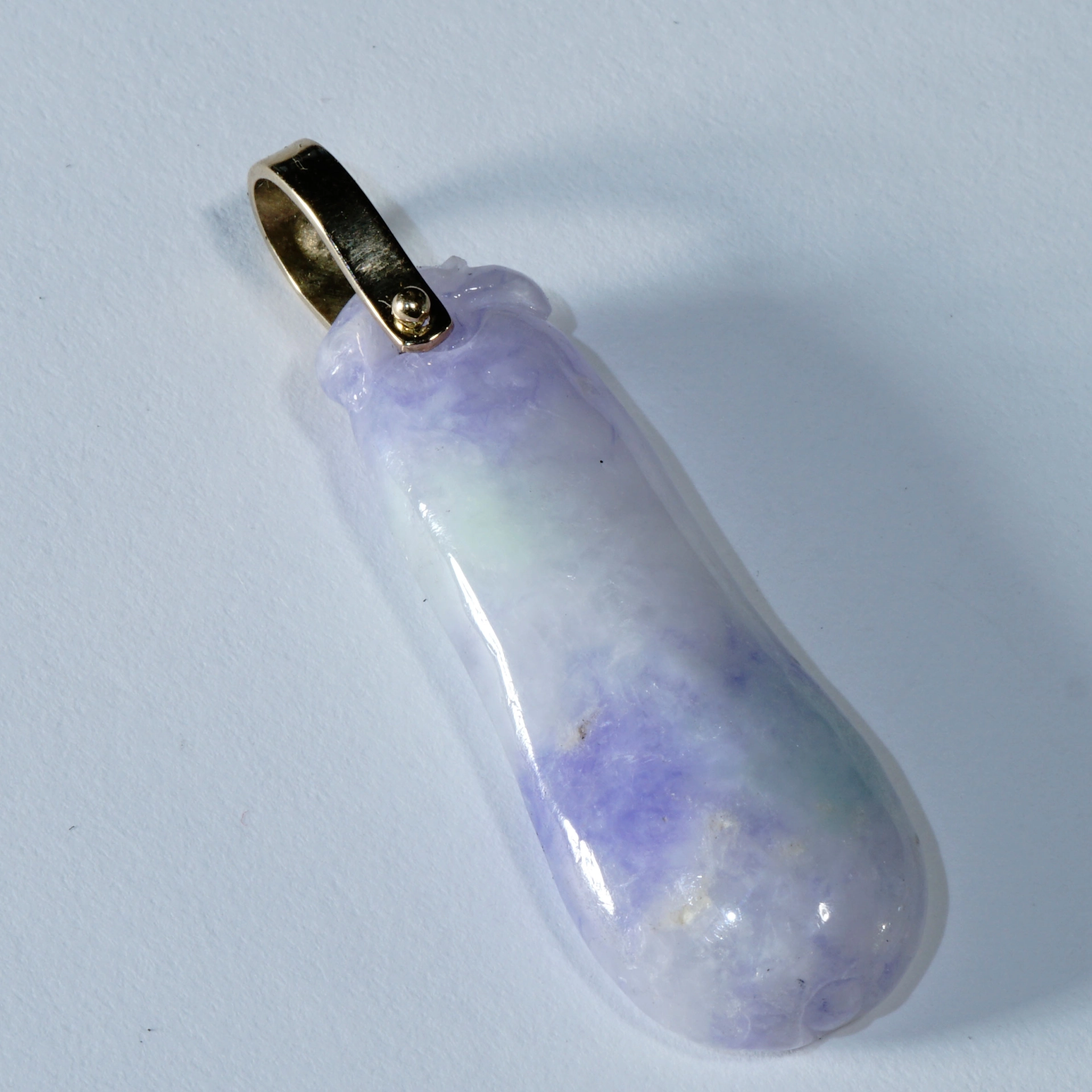 Purple Lavender Jade Pendant with imperial apple neongreen Spots..so beautiful