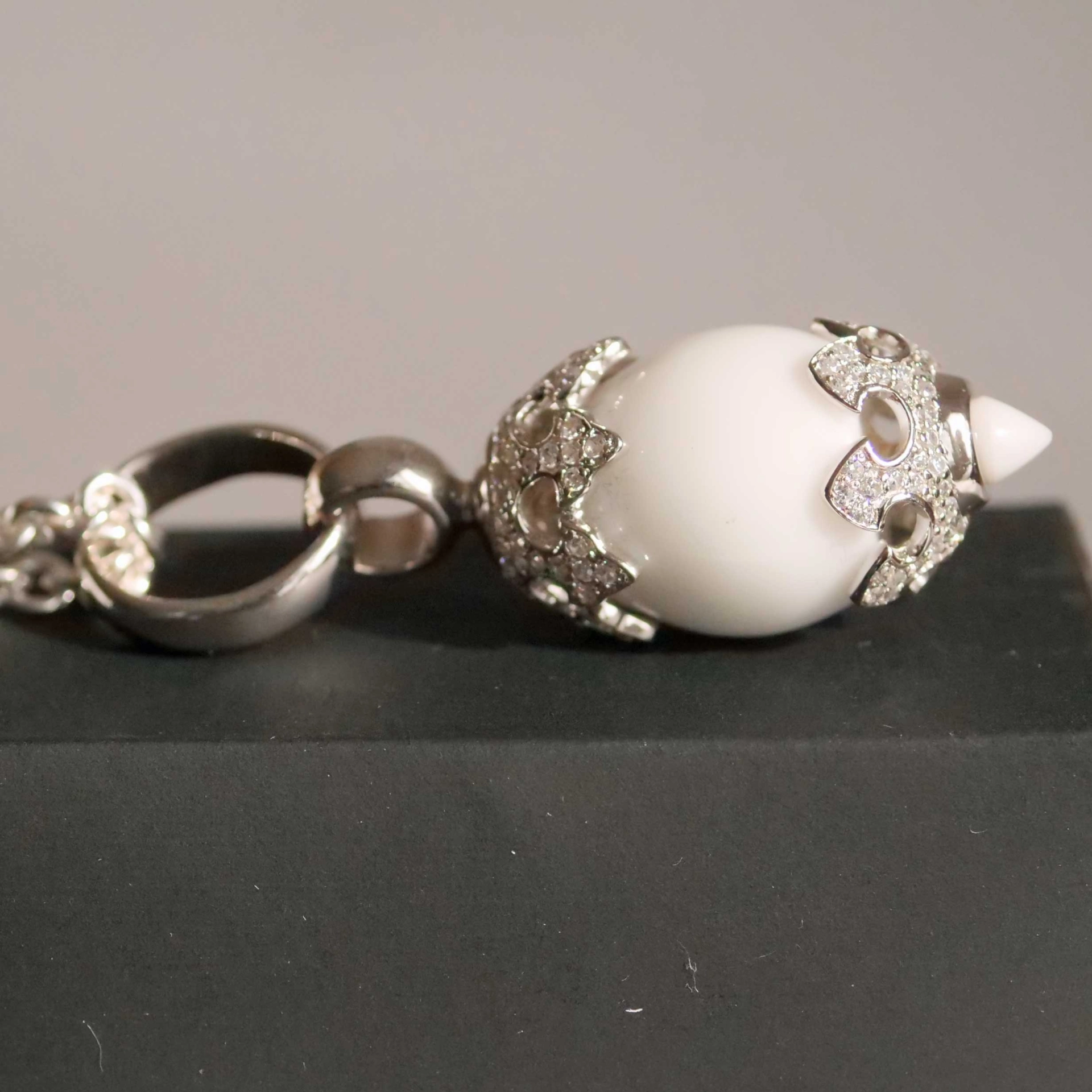 Chilango Pendant Crystal Light White Onyx Circonia 925 Silver