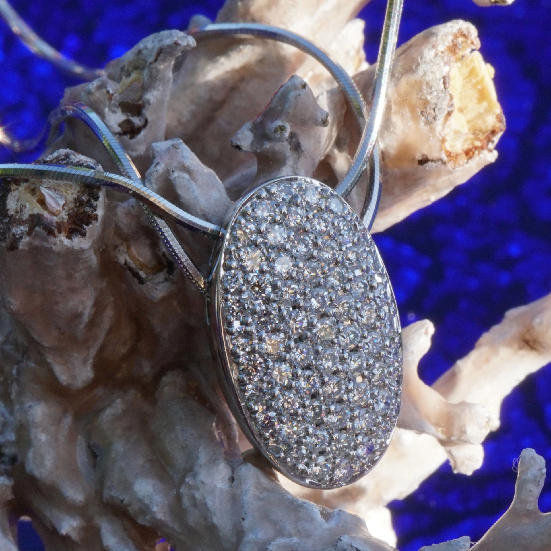 Collier BRILLANT 0.90 ct TW/VS 900er LUXUSVARIANTE PLATIN 15,6 Gramm
