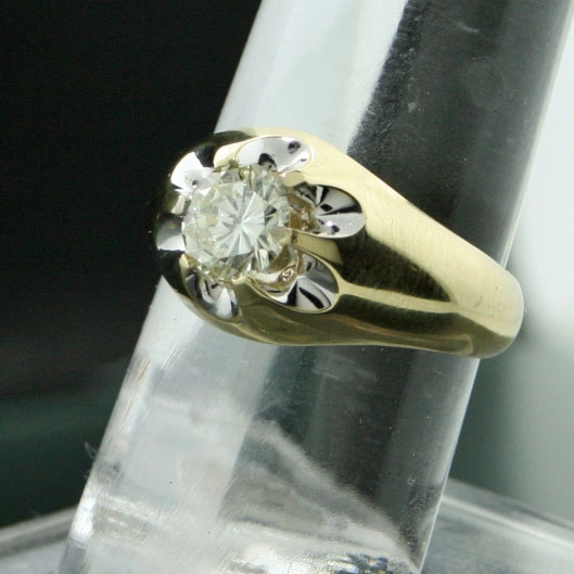 Brillant-Ring, 585er-Gold, 0.90 ct, Cape / LUPENREIN