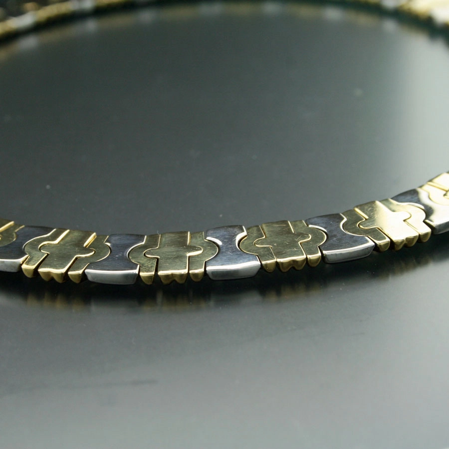 Massives Brillant-Collier, 750er-Gold,