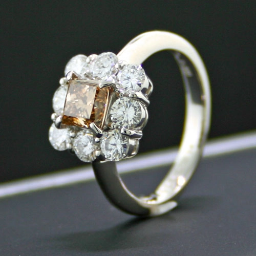 Brillant-Ring, 900/-Platin