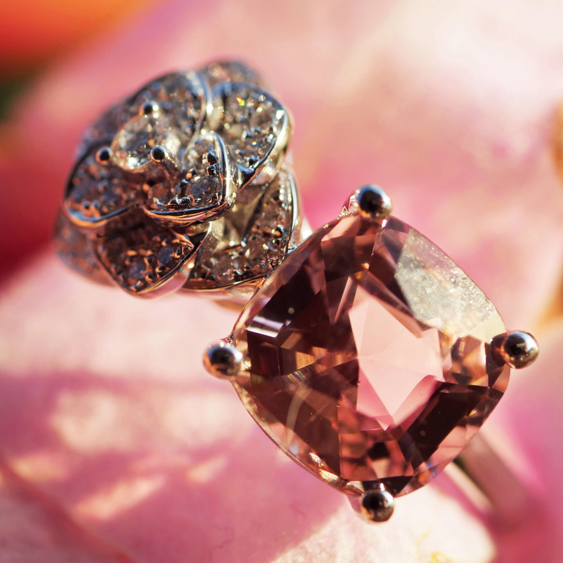 Tourmaline Diamond Pendant 18 Whitegold ...a new series.....Viva en Rose.....