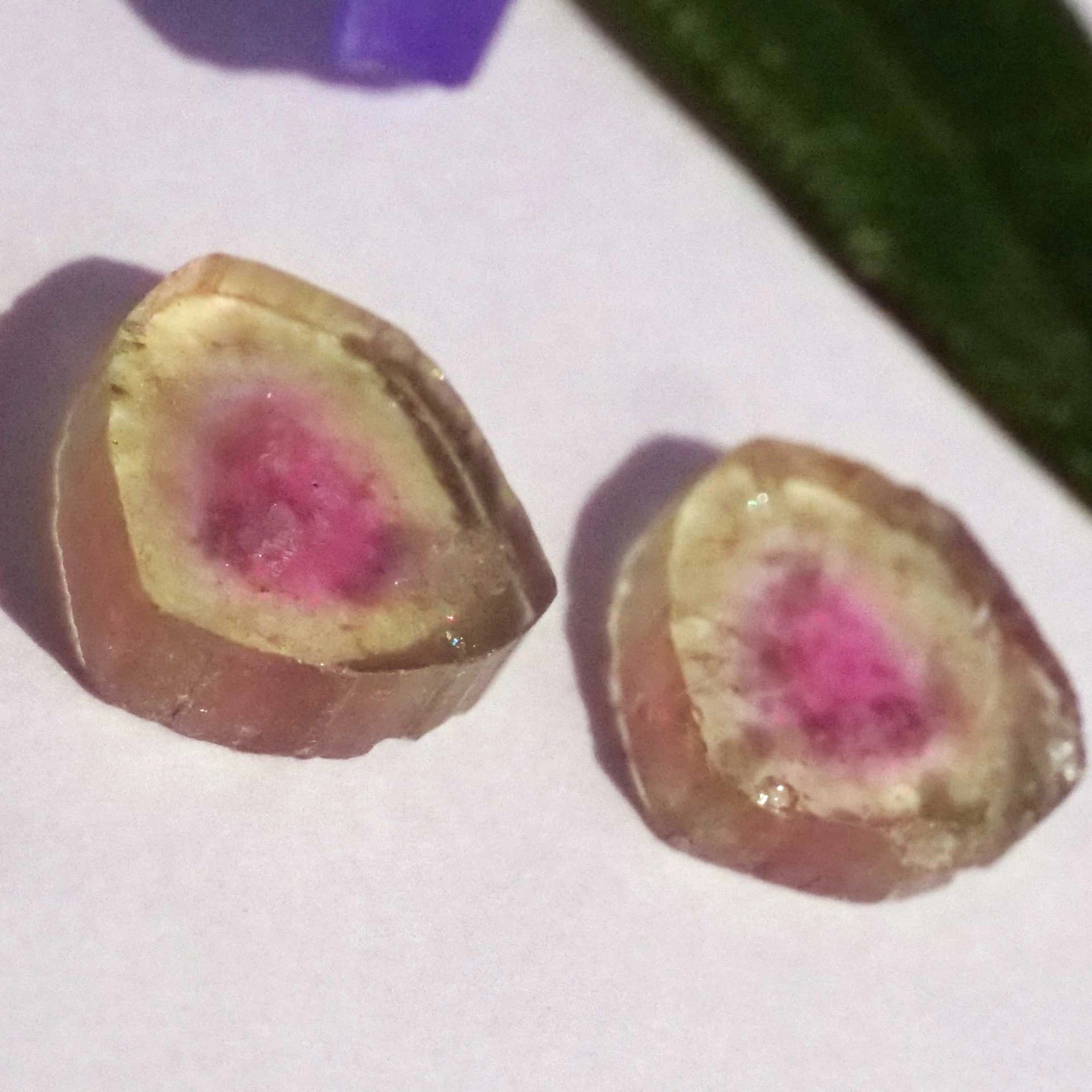 Watermelon Tourmaline slices from Afghanistan totally 3.25 ct AAA+