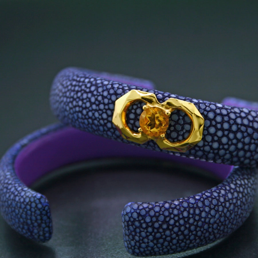 Citrine Stingray Bracelet 925 Silver