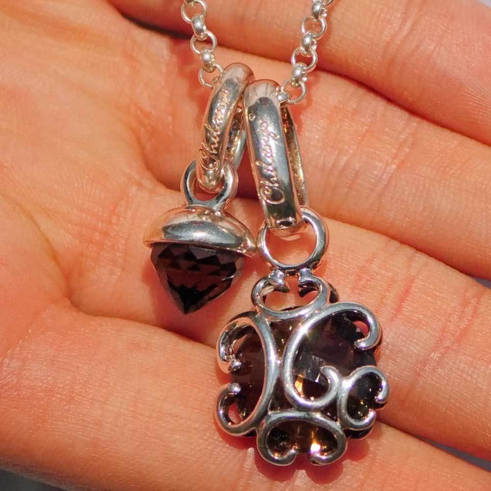 Chilango Set 3 Parts Special Price Pendant Fairytale Quartz and Pampel Star Pendant with 84 cm Round Anchor Chain