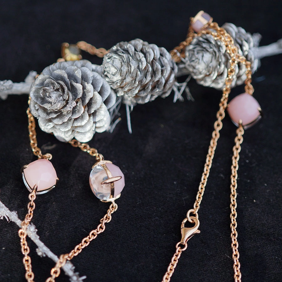 Chilango Jewelry Chain 100 cm 925 Silver rose gold-plated Chilango Grand Palais 