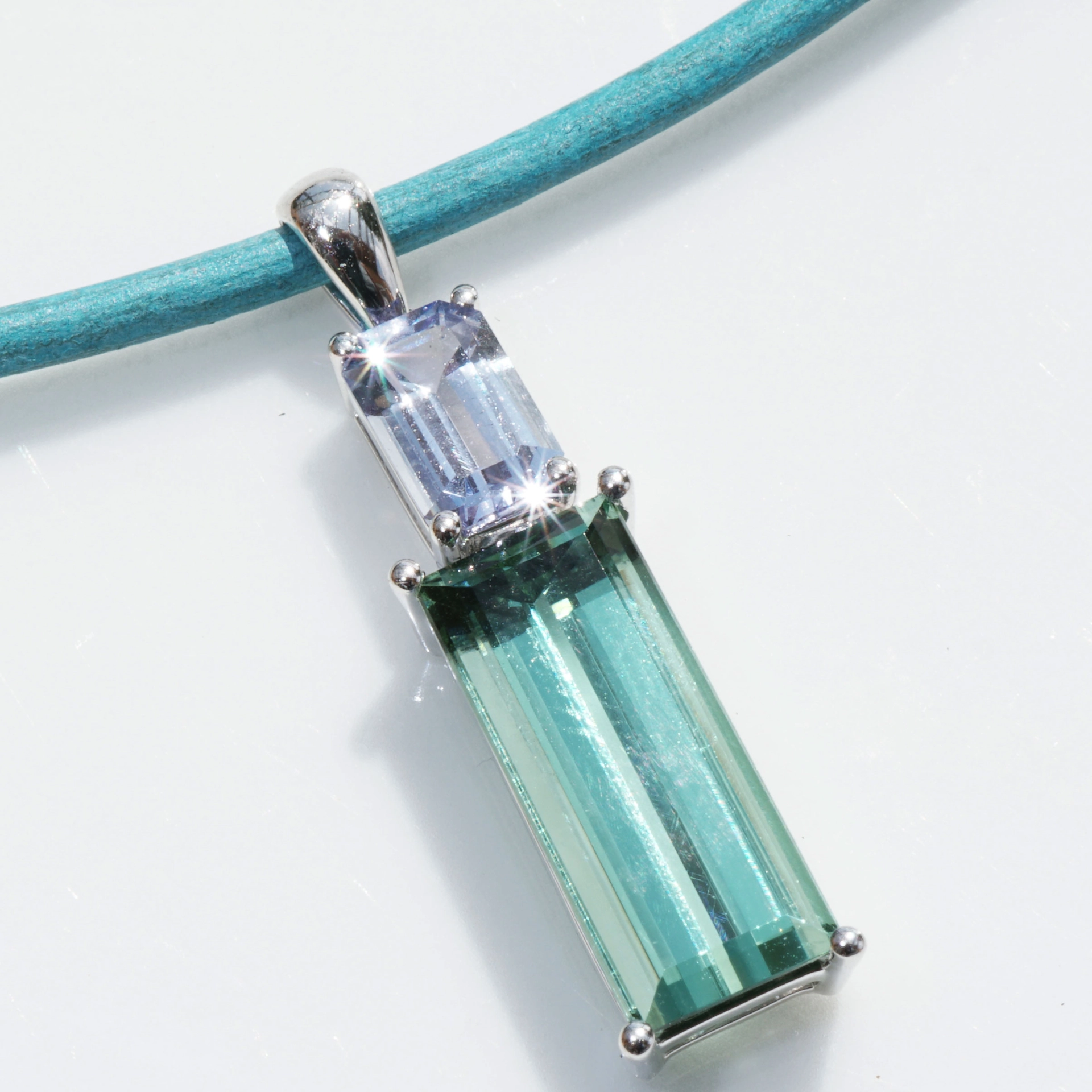 Turmalin Tansanite Brilliant Pendant...only best Colors combinated