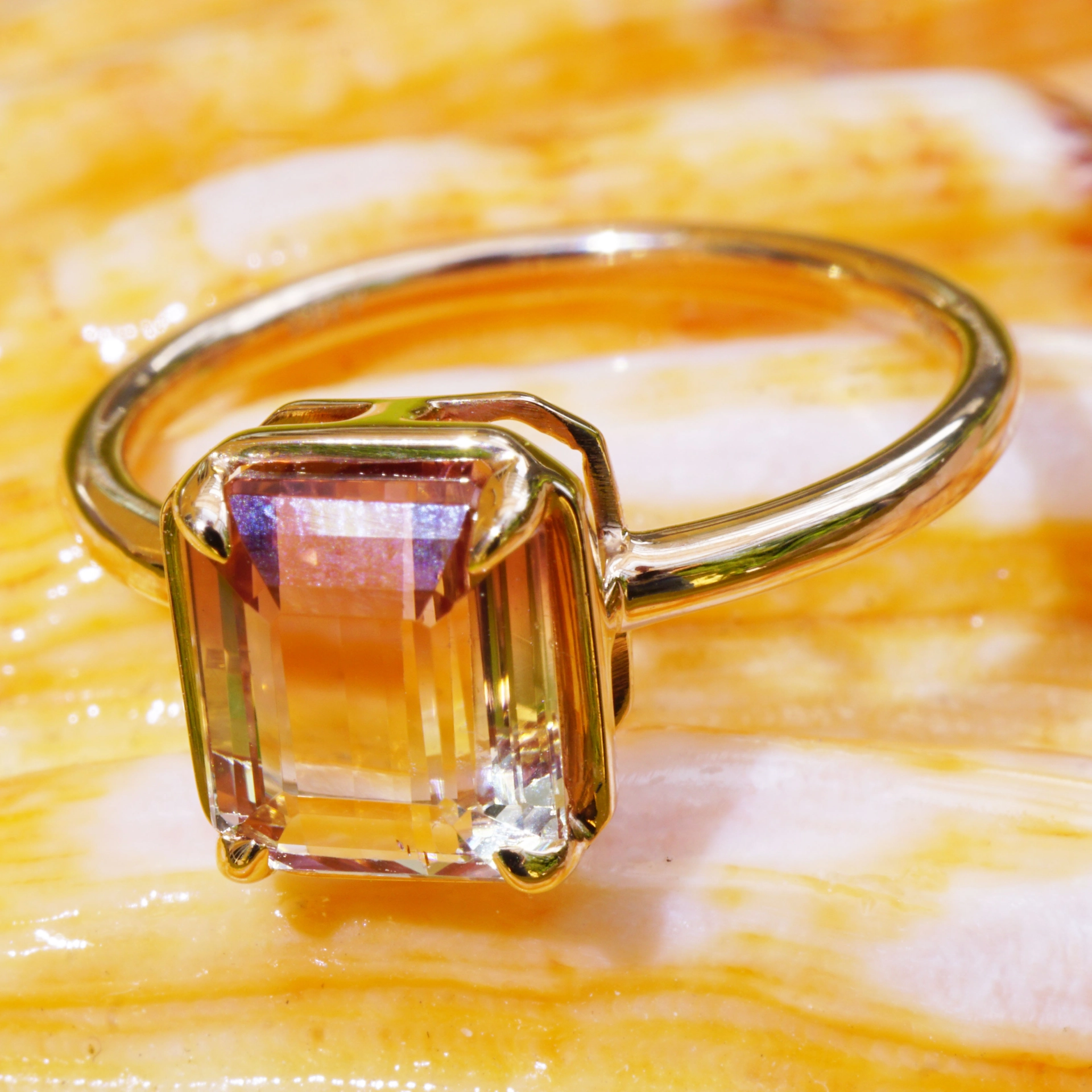Dreamgem 8,5 x 7,2 x 5  mm Turmalin 2.85 ct Dreamcolor sunset eyclean  brilliance and cut very good