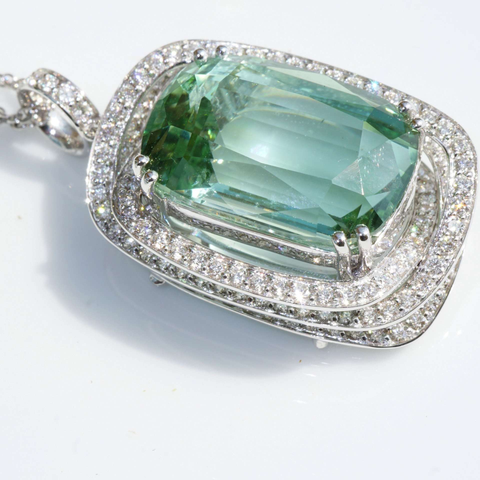 Tourmaline Seamfoam Green 21 ct Incredible Rare Mint Color 20 x 14 x 10 mm