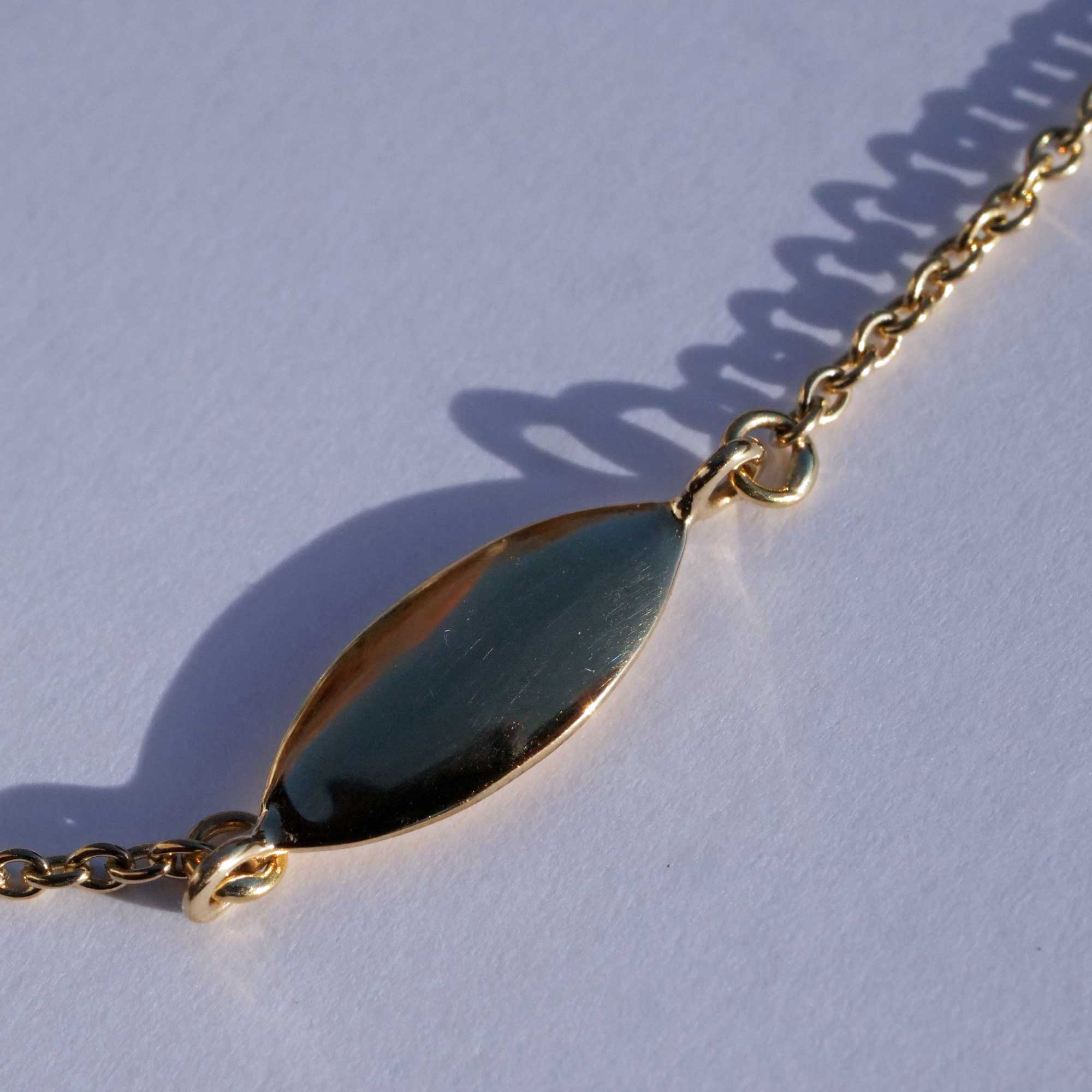 Brilliant Necklace by Silhouette Jewellery Pforzheim in 585 Yellow Gold 0.06 ct W SI