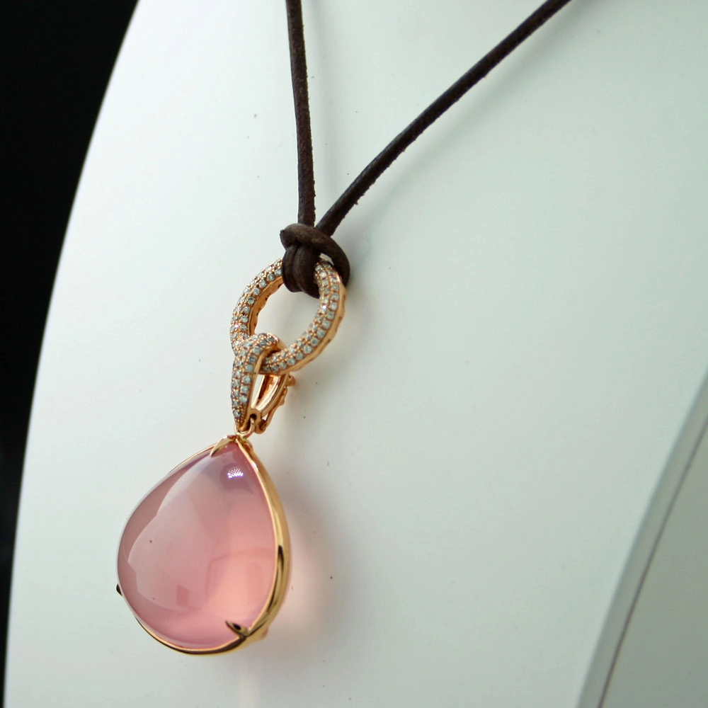 Brillant-Rosenquarz-750/-Rose´gold