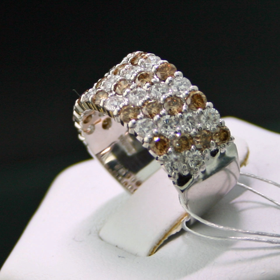 Brillant-Ring, 750er-Gold, 18 kt. Weißgold,
