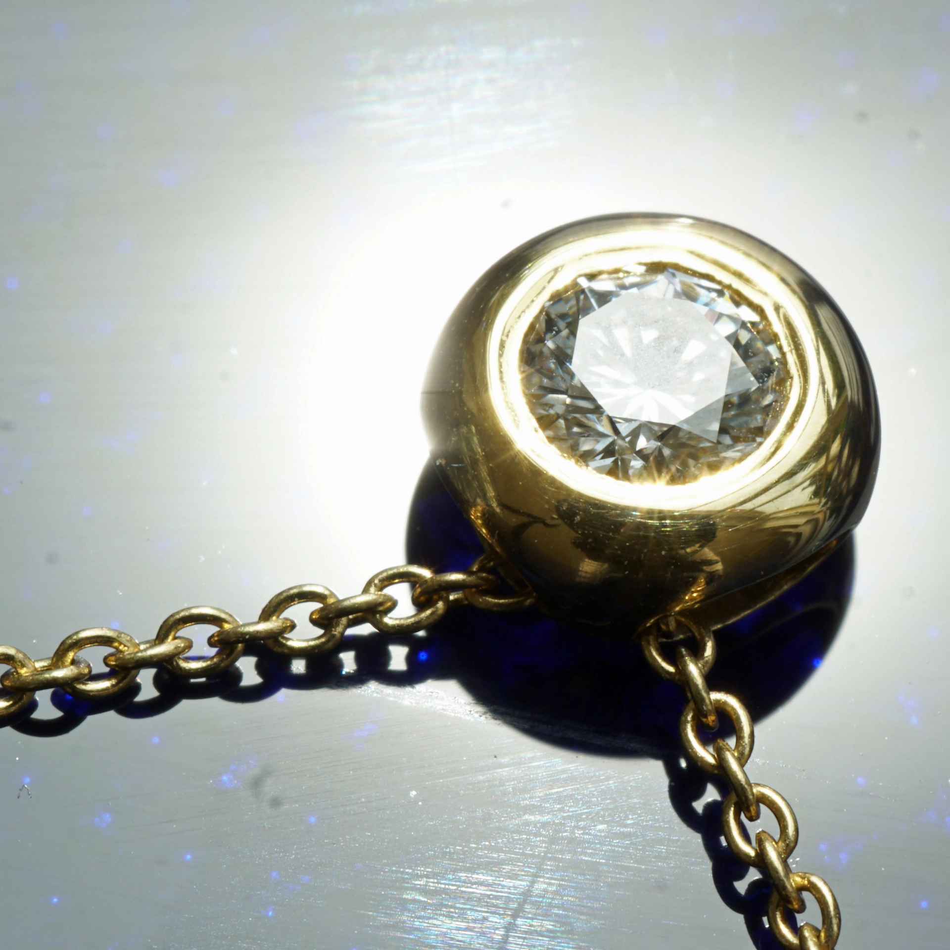 Brillant Solitär Anhänger mit Kette 750er Gelbgold 0.23 ct TW VS1...genau den will ich...