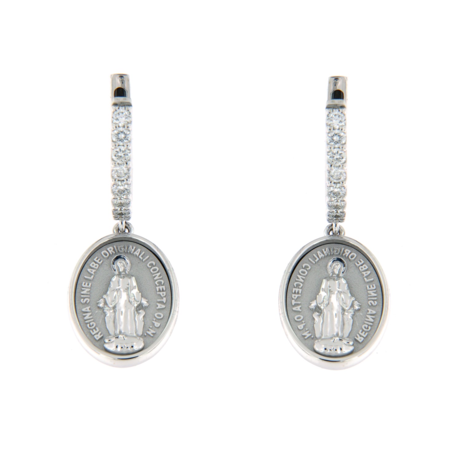 Style Icon Brilliant Madonna Earrings 750 White Gold 0.30 ct TW VS