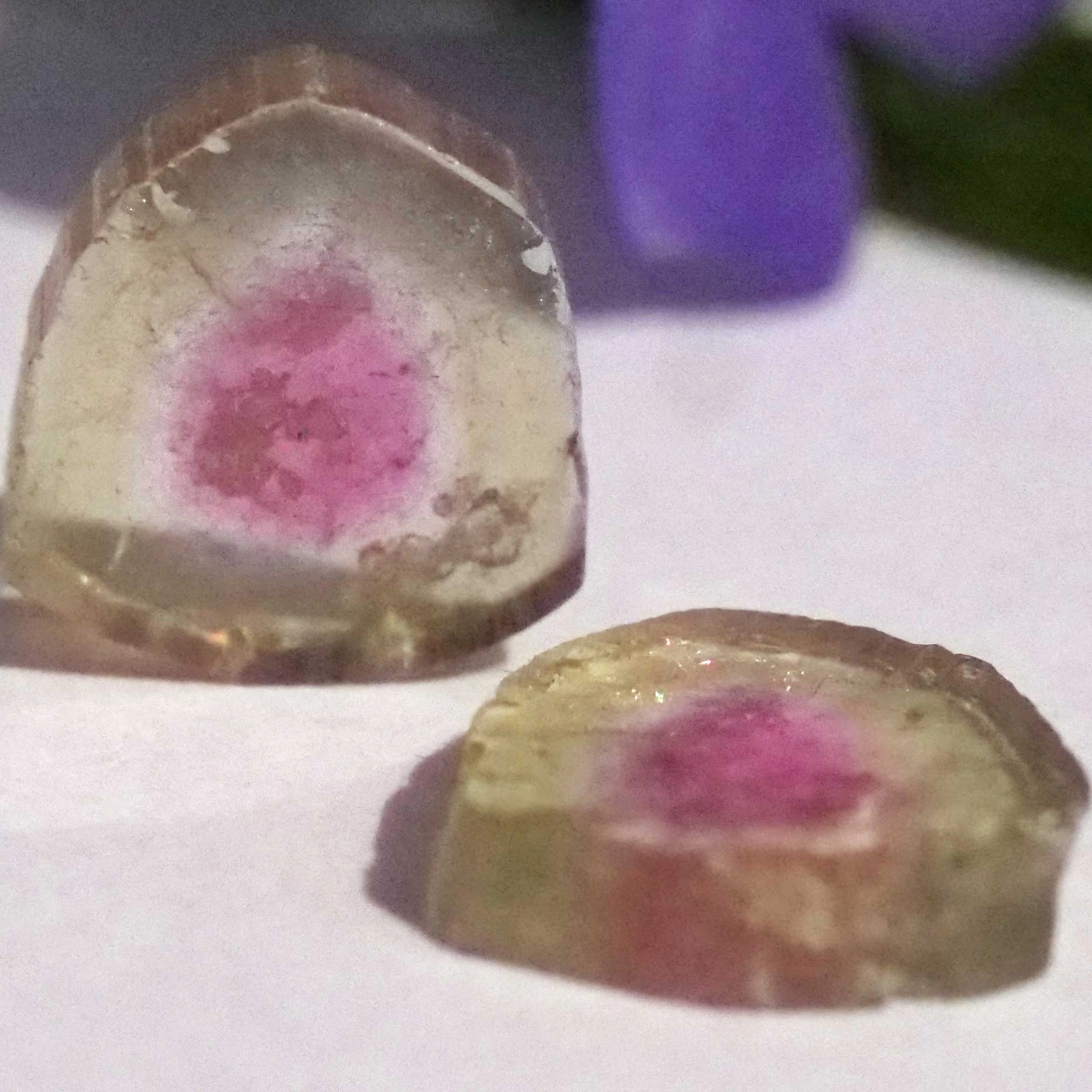 Watermelon Tourmaline slices from Afghanistan totally 3.25 ct AAA+