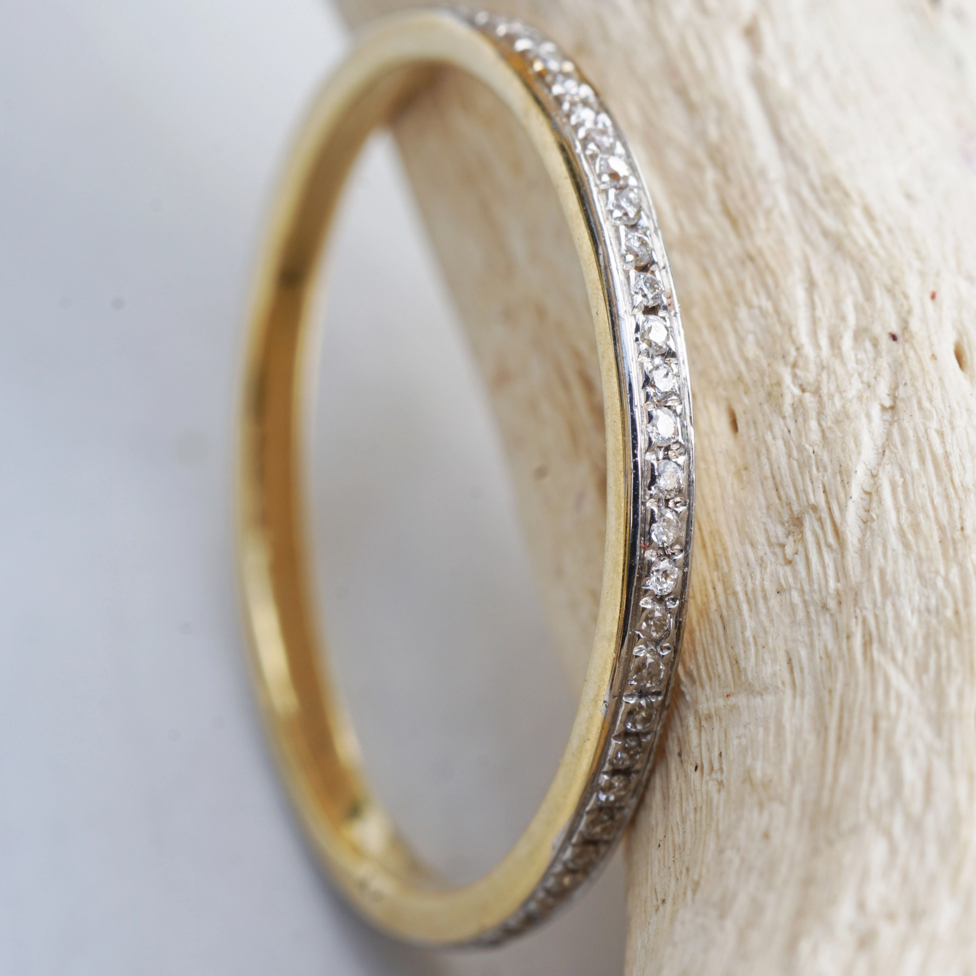 Brillant Memoire Ring 0.15 ct W-TCR / SI-P 750er Gold New Age idealer Kombinationsring