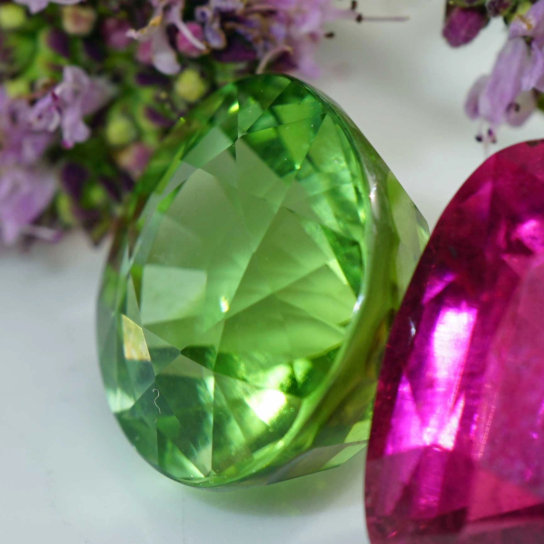 Jaba Tourmaline from Afghanistan green yellow 13.65 ct fine Color Loupeclean Investment Gemstone