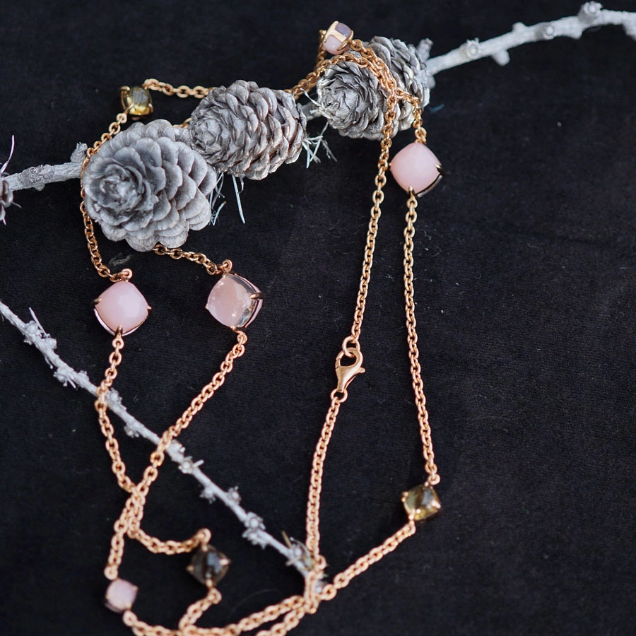 Chilango Jewelry Chain 100 cm 925 Silver rose gold-plated Chilango Grand Palais 