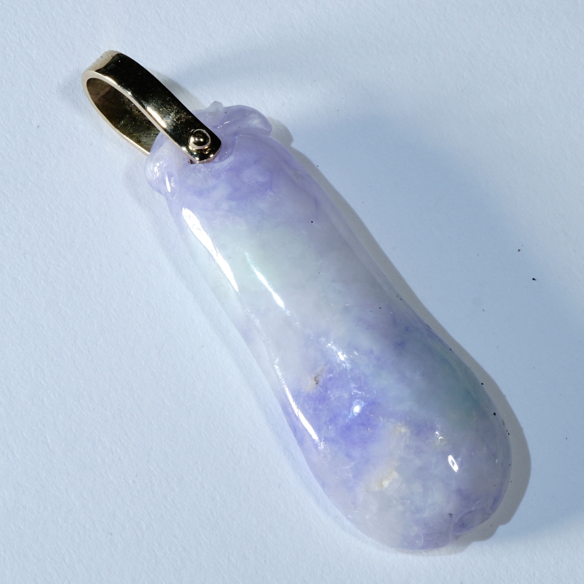 Purple Lavender Jade Pendant with imperial apple neongreen Spots..so beautiful
