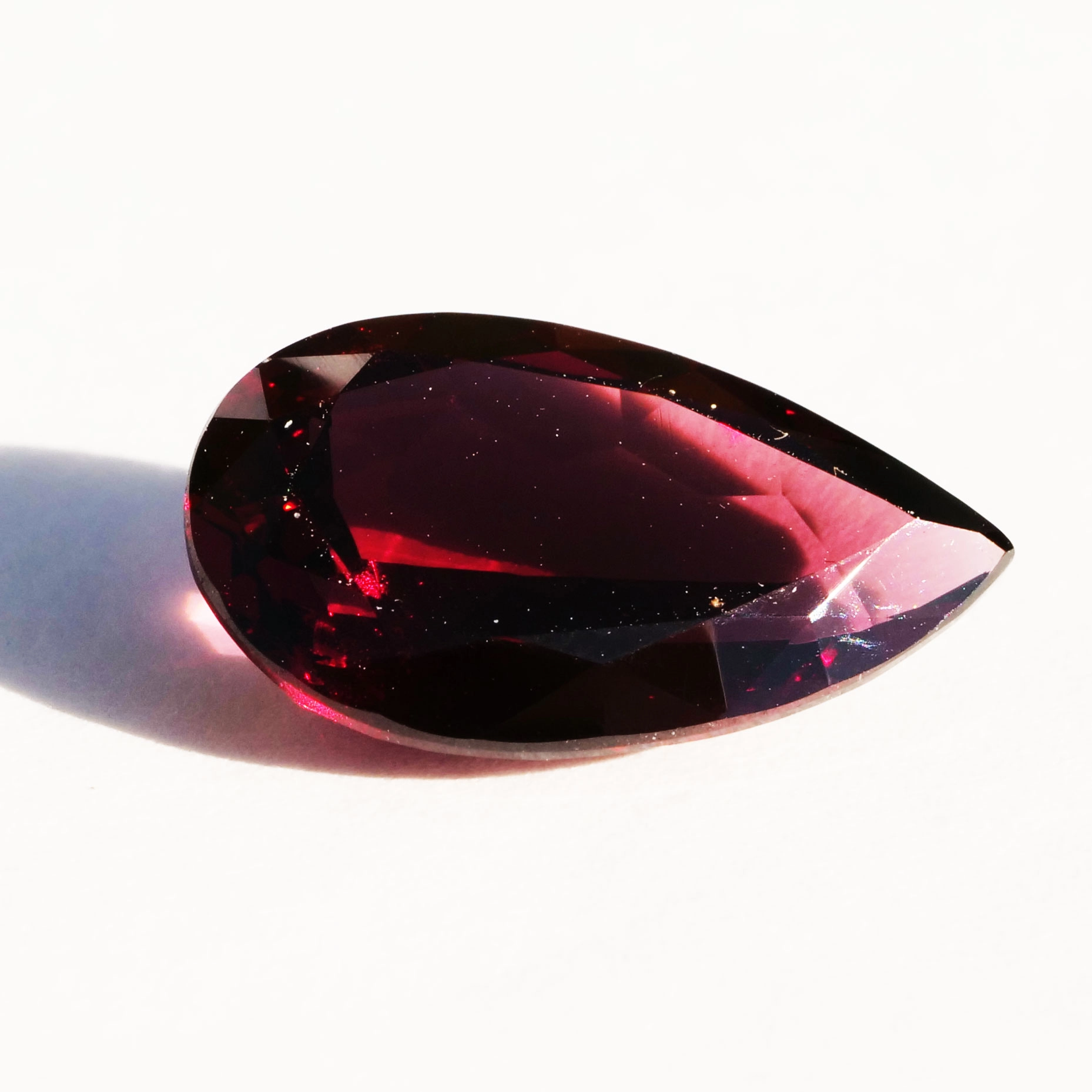 Rhodolite 8 ct Drop..a lot of Gem for small Money Budget